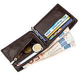 Чоловіче портмоне з Затискачом для купюр Boston 18827 Коричневий, фото 6