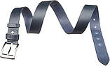 Ремінь чоловічий Grande Pelle 11055 Синій, фото 7
