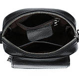 Сумка чоловіча шкіряна флотар Vintage 14943 Чорна, фото 5