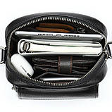 Сумка чоловіча шкіряна флотар Vintage 14943 Чорна, фото 8