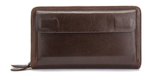 Чоловіча барсетка з ремінцем на руку Vintage 14915 Коричнева, фото 1