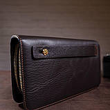 Чоловіча барсетка з ремінцем на руку Vintage 14915 Коричнева, фото 10