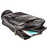 Чоловіча шкіряна сумка SHVIGEL 19102 Чорна, фото 3