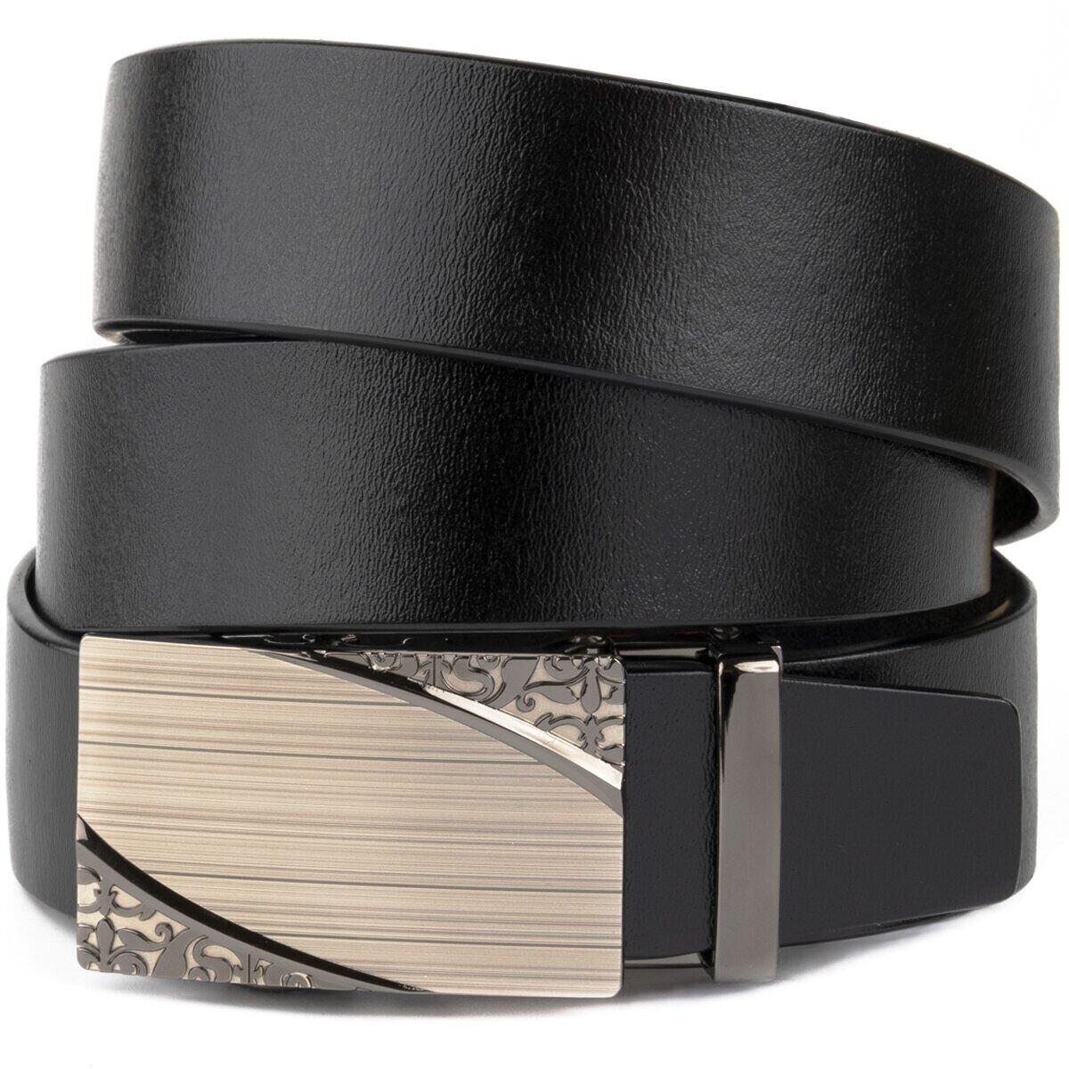 Ремінь з автоматичною пряжкою з візерунком Vintage 20251 Чорний, фото 1