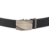 Ремінь з автоматичною пряжкою з візерунком Vintage 20251 Чорний, фото 5