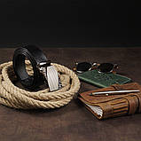 Ремінь з автоматичною пряжкою з візерунком Vintage 20251 Чорний, фото 8