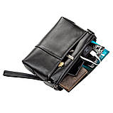 Чоловічий клатч SHVIGEL 11084 шкіряний Чорний, фото 5