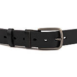 Ремінь чоловічий з класичною пряжкою механіка Vintage 20316 Чорний, фото 4