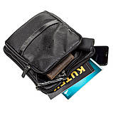 Сумка чоловіча SHVIGEL 11090 шкіряна Чорна, фото 3