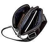 Сумка чоловіча SHVIGEL 11090 шкіряна Чорна, фото 6