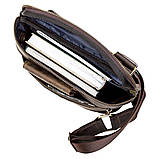 Сумка чоловіча SHVIGEL 11103 шкіряна Коричнева, фото 4