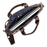 Сумка чоловіча SHVIGEL 11108 шкіряна Коричнева, фото 4