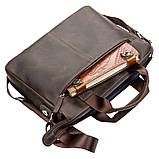Сумка чоловіча SHVIGEL 11108 шкіряна Коричнева, фото 5