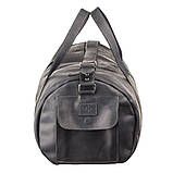 Сумка дорожня Grande Pelle 11046 з вінтажній шкіри Чорна, фото 3