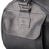 Сумка дорожня Grande Pelle 11046 з вінтажній шкіри Чорна, фото 6