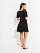 Красиве молодіжне плаття-міні з коротким рукавом на прогулянку, чорне, фото 6