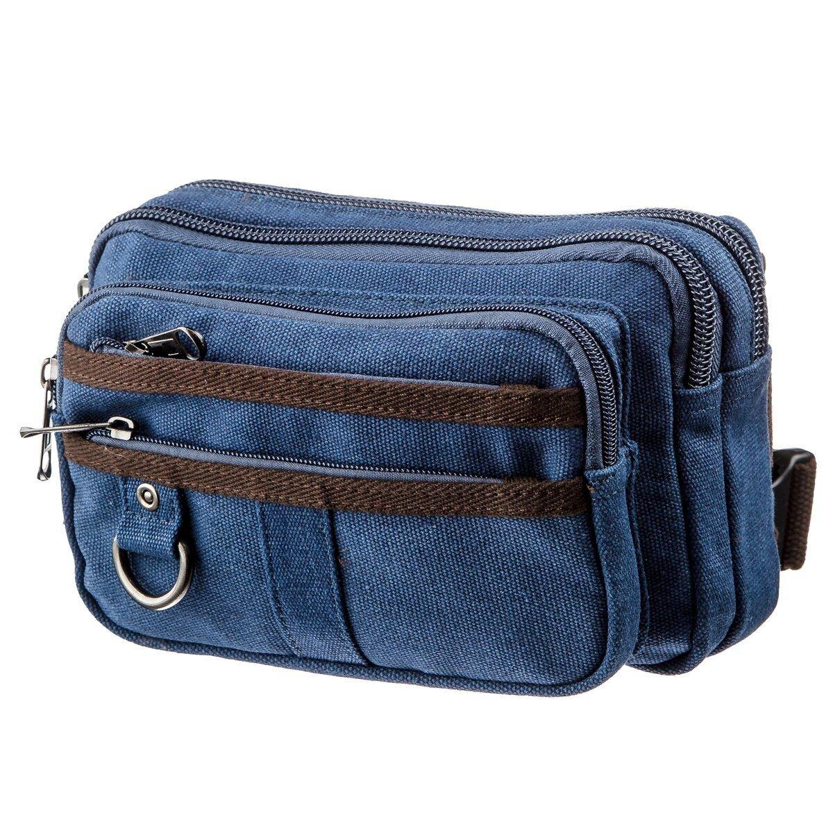 Бананка текстильна на пояс Vintage 20158 Синя, фото 1