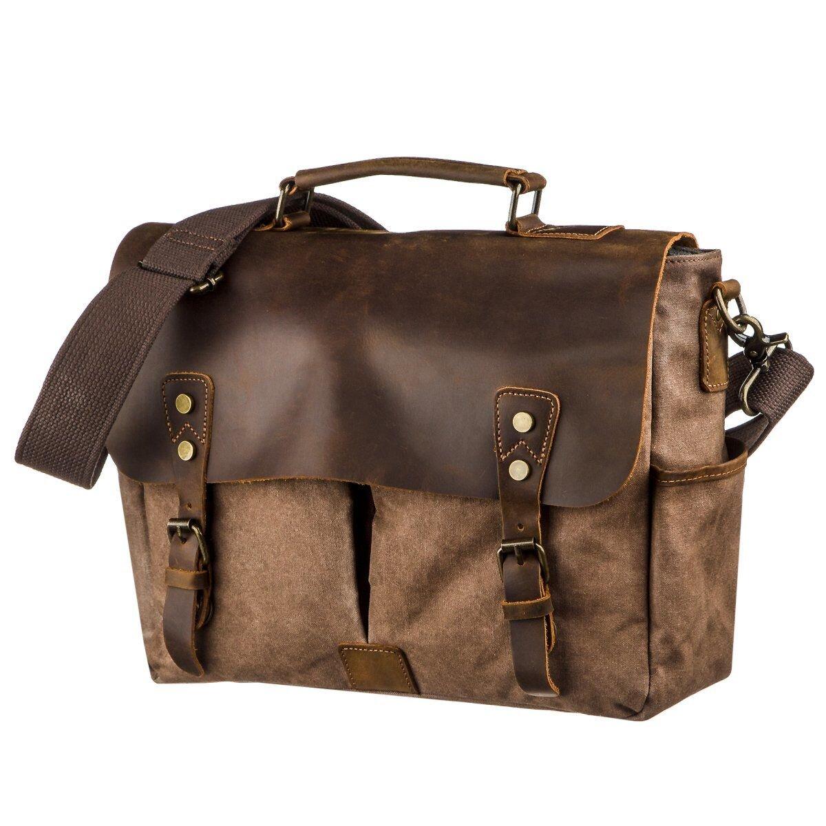 Солідний портфель на плече Vintage 20119 Коричневий, фото 1