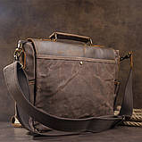 Солідний портфель на плече Vintage 20119 Коричневий, фото 4