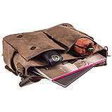 Солідний портфель на плече Vintage 20119 Коричневий, фото 5