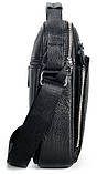 Сумка месенджер шкіряна Vintage 20247 Чорна, фото 6