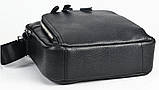 Сумка месенджер шкіряна Vintage 20247 Чорна, фото 7
