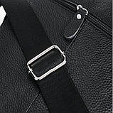 Сумка месенджер шкіряна Vintage 20247 Чорна, фото 9