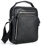 Сумка месенджер шкіряна Vintage 20247 Чорна, фото 10