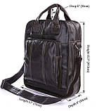 Сумка чоловіча Vintage 14068 Сіра, фото 3