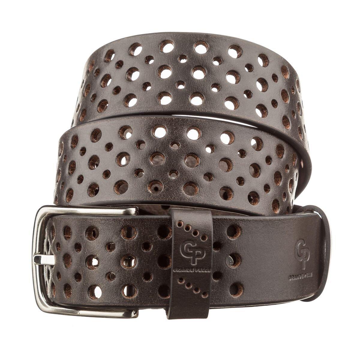 Ремінь Grande Pelle 11133 джинсовий Коричневий, фото 1