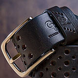 Ремінь Grande Pelle 11133 джинсовий Коричневий, фото 4