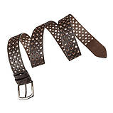 Ремінь Grande Pelle 11133 джинсовий Коричневий, фото 8