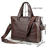 Сумка чоловіча Vintage 14399 Коричнева, фото 5