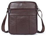 Сумка чоловіча Vintage 14744 Коричнева, фото 6