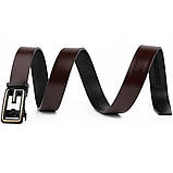 Ремінь чоловічий c пряжкою у вигляді букви G Vintage 20288 Коричневий, фото 2