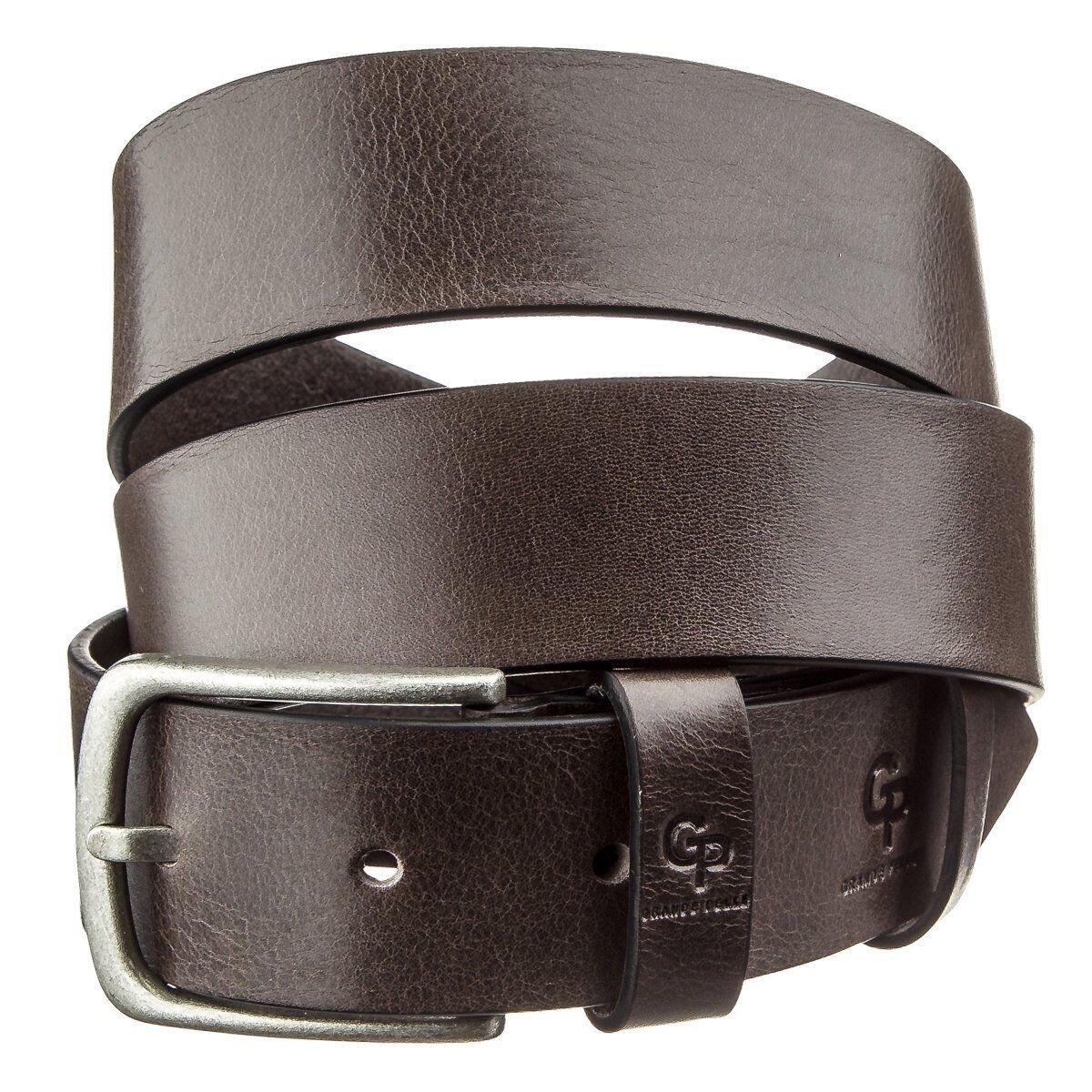 Ремінь чоловічий з круглою пряжкою Grande Pelle 11271 Капучино, фото 1