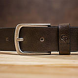 Ремінь чоловічий з круглою пряжкою Grande Pelle 11271 Капучино, фото 10