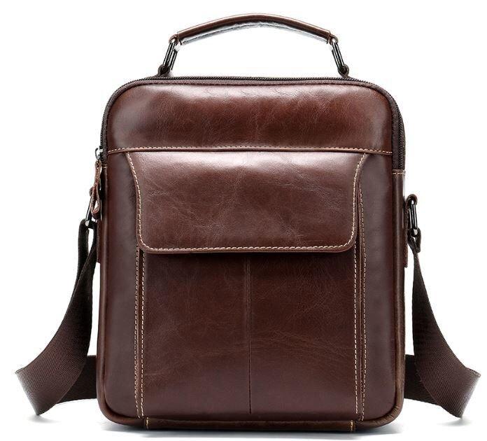 Сумка чоловіча шкіряна Vintage 14835 Коричнева, фото 1