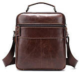 Сумка чоловіча шкіряна Vintage 14835 Коричнева, фото 2
