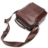 Сумка чоловіча шкіряна Vintage 14835 Коричнева, фото 5