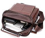 Сумка чоловіча шкіряна Vintage 14835 Коричнева, фото 6