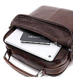 Сумка чоловіча шкіряна Vintage 14835 Коричнева, фото 7