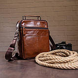 Сумка чоловіча шкіряна Vintage 14835 Коричнева, фото 10