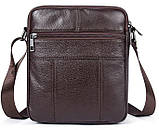 Сумка чоловіча компактна Vintage 14746 Коричнева, фото 2