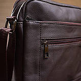 Сумка чоловіча компактна Vintage 14746 Коричнева, фото 7