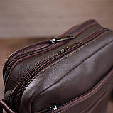Сумка чоловіча компактна Vintage 14746 Коричнева, фото 8