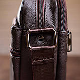 Сумка чоловіча компактна Vintage 14746 Коричнева, фото 9