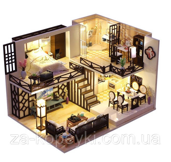 Румбокс Вілла Ясинджу DIY Roombox Villa Yaxinju Інтер'єрний конструктор M-033 + купол