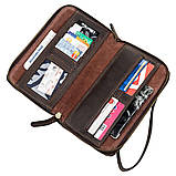 Чоловічий клатч SHVIGEL 11083 шкіряний Коричневий, фото 3