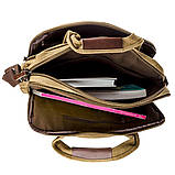 Сумка текстильна для ноутбука 15.6 на два відділення Vintage 20181 Хакі, фото 6